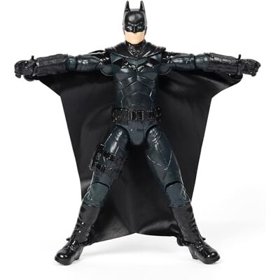 DC Comics , Batman, The Batman, Figur, 30 cm, mit Flügeloverall, Sammlerstück aus dem Film The Batman, Spielzeug für Jungen und Mädchen ab 3 Jahren DC Comics , Batman, The Batman, Figur, 30 cm, mit Flügeloverall, Sammlerstück aus dem Film The Batman, Spielzeug für Jungen und Mädchen ab 3 Jahren