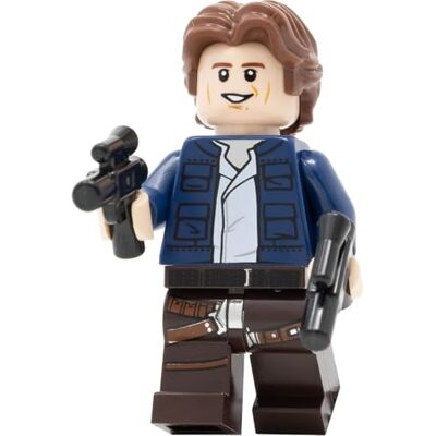 Lego Star Wars: Han Solo Minifigure with Wavy Hair and Twin Pistols from Slave One 20th Anniversary Set (75243) Lego Star Wars: Han Solo Minifigure with Wavy Hair and Twin Pistols from Slave One 20th Anniversary Set (75243)