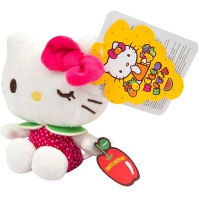 Hello Kitty Macedonia Scented Plush, 12cm Red Dress, Cute Character, Scented Soft Toy, Official Licensed Merchandise, for Fans and Collectors, Suitable for Ages 4+ Hello Kitty Macedonia Scented Plush, 12cm Red Dress, Cute Character, Scented Soft Toy, Official Licensed Merchandise, for Fans and Collectors, Suitable for Ages 4+