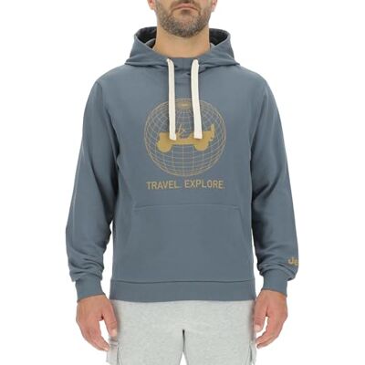 Jeep Herren J Man Hooded Sweatshirt W/Pouch Pocket Willys Globe Travel.Explore. Large Print & Wrist Print Sweatshirt (1er Pack) Jeep Herren J Man Hooded Sweatshirt W/Pouch Pocket Willys Globe Travel.Explore. Large Print & Wrist Print Sweatshirt (1er Pack)