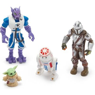Disney Official Star Wars Toybox The Mandalorian and Grogu Actionfigurenset Din Djarin, Grogu, Zeb Orrelios, R5-D4, Sammelfiguren 17 x 5 x 28 cm Disney Official Star Wars Toybox The Mandalorian and Grogu Actionfigurenset Din Djarin, Grogu, Zeb Orrelios, R5-D4, Sammelfiguren 17 x 5 x 28 cm