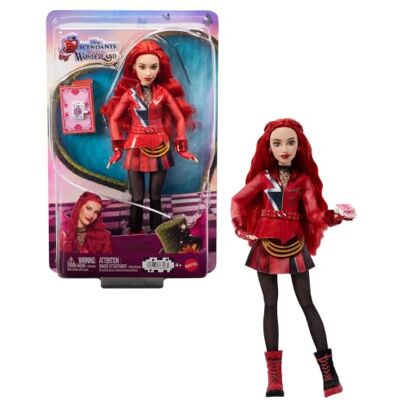 Mattel Disney Descendants: Wicked Wonderland Red Modepuppe Tochter der Herzkönigin Modepuppe mit abnehmbarem Outfit und Kartendeck, inspiriert vom Film, JMP45 Mattel Disney Descendants: Wicked Wonderland Red Modepuppe Tochter der Herzkönigin Modepuppe mit abnehmbarem Outfit und Kartendeck, inspiriert vom Film, JMP45
