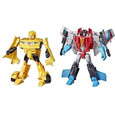 Transformers Spielzeug Helden und Schurken 2er-Pack mit Bumblebee und Starscream Action-Figuren, 17,5 cm Transformers Spielzeug Helden und Schurken 2er-Pack mit Bumblebee und Starscream Action-Figuren, 17,5 cm