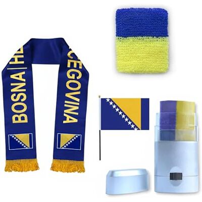Sonia Originelli Fan-Set Bosnien Fan-Set 14 Bosnische Fanartikel EM WM Fußball Party Karneval Sonia Originelli Fan-Set Bosnien Fan-Set 14 Bosnische Fanartikel EM WM Fußball Party Karneval