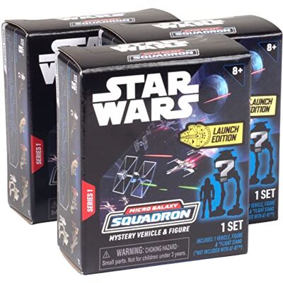 Jazwares Star Wars Micro Galaxy Squadron Scout Class Blind Box, 3er-Pack – Serie 1 – Erhalten Sie 3 von 6 sortierten Sammlerfahrzeugen 6,3 cm und 2,5 cm Figur – Geschenk für Kinder, Jugendliche, Erwachsene Jazwares Star Wars Micro Galaxy Squadron Scout Class Blind Box, 3er-Pack – Serie 1 – Erhalten Sie 3 von 6 sortierten Sammlerfahrzeugen 6,3 cm und 2,5 cm Figur – Geschenk für Kinder, Jugendliche, Erwachsene