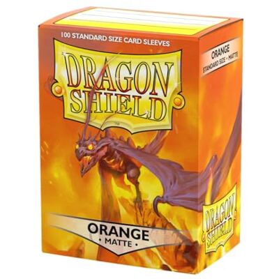 Dragon Standard Size Card Matte Sleeves 100 CT Smooth & Tough Premium TCG Sleeves Compatible with Pokemon, Flesh & Blood, One Piece & Magic the Gathering Orange Dragon Standard Size Card Matte Sleeves 100 CT Smooth & Tough Premium TCG Sleeves Compatible with Pokemon, Flesh & Blood, One Piece & Magic the Gathering Orange