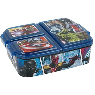 Stor Die Avengers Avengers Kinder 3-Fach-Sandwich-Box Kinder-Lunch-Box Snack-Halter - Stor Die Avengers Avengers Kinder 3-Fach-Sandwich-Box Kinder-Lunch-Box Snack-Halter -