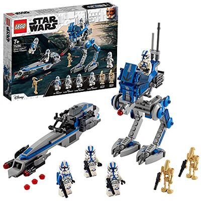 Lego 75280 Star Wars Clone Troopers der 501. Legion, Bauset mit Kampfdroiden und at-RT Walker Lego 75280 Star Wars Clone Troopers der 501. Legion, Bauset mit Kampfdroiden und at-RT Walker