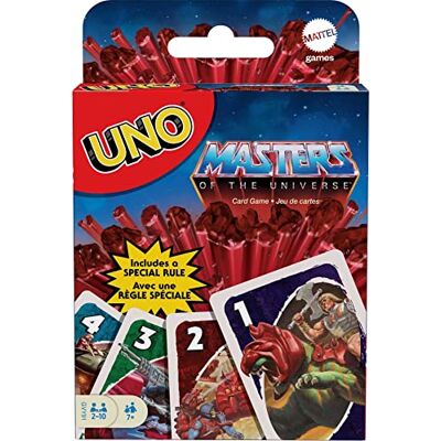 Mattel GVY91 UNO Masters of The Universe-Kartenspiel mit 112 Karten, Geschenk für Kinder, Spieleabende mit der Familie oder Erwachsenen, für Spieler ab 7 Jahren Mattel GVY91 UNO Masters of The Universe-Kartenspiel mit 112 Karten, Geschenk für Kinder, Spieleabende mit der Familie oder Erwachsenen, für Spieler ab 7 Jahren