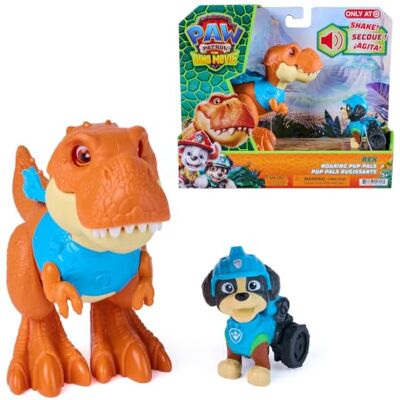 PAW PATROL : Der Dino Film, Roaring Pups, Rex- & T-Rex-Dino-Figur Timmy-Dino mit Brüllgeräuschen multisensorisches Spielzeug für Kinder ab 3 Jahren PAW PATROL : Der Dino Film, Roaring Pups, Rex- & T-Rex-Dino-Figur Timmy-Dino mit Brüllgeräuschen multisensorisches Spielzeug für Kinder ab 3 Jahren