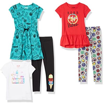 Amazon Disney Marvel Star Wars Frozen Princess Mädchen Outfit-Sets zum Kombinieren, 5er-Pack, Marvel-Helden, 8 Jahre Amazon Disney Marvel Star Wars Frozen Princess Mädchen Outfit-Sets zum Kombinieren, 5er-Pack, Marvel-Helden, 8 Jahre