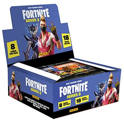 Panini Fortnite Series 3 Trading Cards Hobby-Box mit 18 Flowpacks Panini Fortnite Series 3 Trading Cards Hobby-Box mit 18 Flowpacks