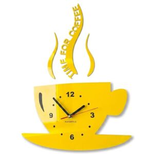 FLEXISTYLE Zitronengelb 3D Römischer Wanduhren - Wanduhr FLEXISTYLE Zitronengelb 3D Römischer Wanduhren - Wanduhr