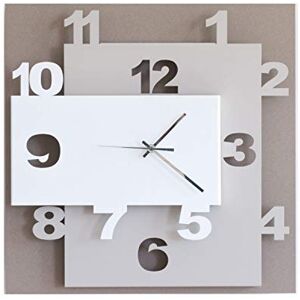 Arti & Mestieri ARTI E MESTIERI OR2869C62 Wanduhr, Metall, Beige/Nussbraun/Weiß, 40 x 8 x 40 cm Arti & Mestieri ARTI E MESTIERI OR2869C62 Wanduhr, Metall, Beige/Nussbraun/Weiß, 40 x 8 x 40 cm