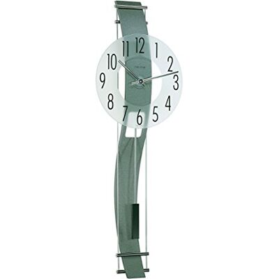 Hermle 70644-292200 Pendelwanduhr mit gefrostetem Glaszifferblatt, Grau Hermle 70644-292200 Pendelwanduhr mit gefrostetem Glaszifferblatt, Grau