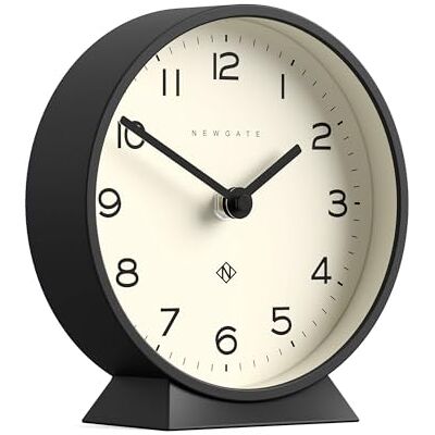 NEWGATE ® M Mantel Echo Schreibtischuhr Modernes rundes Design Schwarz Gut lesbare Zahlen Zeitgenössischer Stil für Schreibtisch, Tisch, Regal oder Nachttisch NEWGATE ® M Mantel Echo Schreibtischuhr Modernes rundes Design Schwarz Gut lesbare Zahlen Zeitgenössischer Stil für Schreibtisch, Tisch, Regal oder Nachttisch