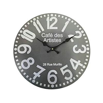 Rebecca Mobili Wanduhr, Wanduhr, Grau, MDF, Rund, Modernes Design, Für Küche Wohnzimmer Maße: 33,8 x 33,8 x 4 cm (HxLxB) Art. RE6572 Rebecca Mobili Wanduhr, Wanduhr, Grau, MDF, Rund, Modernes Design, Für Küche Wohnzimmer Maße: 33,8 x 33,8 x 4 cm (HxLxB) Art. RE6572