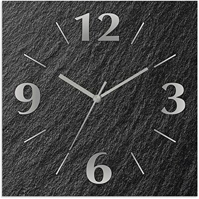 ARTLAND Schwarze Schiefer Wanduhr - Wanduhr ARTLAND Schwarze Schiefer Wanduhr - Wanduhr