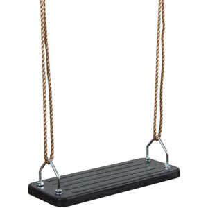 HUDORA Brettschaukel in Schwarz Outdoor Kinder-Schaukelsitz aus Gummi TÜV Rheinland/GS geprüfte Kinderschaukel mit höhenverstellbaren Seilen Schaukelbrett für Kinder & Erwachsene bis 100 kg HUDORA Brettschaukel in Schwarz Outdoor Kinder-Schaukelsitz aus Gummi TÜV Rheinland/GS geprüfte Kinderschaukel mit höhenverstellbaren Seilen Schaukelbrett für Kinder & Erwachsene bis 100 kg