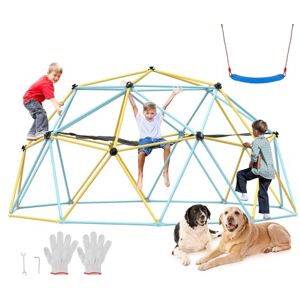 VEVOR Kletterkuppel 3,04 m geometrisches Klettergerüst mit Hängematte & Schaukel, für Kinder von 3 bis 10 Jahren, Klettergerüst 340 kg Tragfähigkeit, mit Klettergriff, Spielgerät für den Garten VEVOR Kletterkuppel 3,04 m geometrisches Klettergerüst mit Hängematte & Schaukel, für Kinder von 3 bis 10 Jahren, Klettergerüst 340 kg Tragfähigkeit, mit Klettergriff, Spielgerät für den Garten