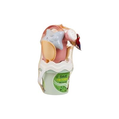 Simba Recycle Baby Eimergarnitur (11cm) – Strandspielzeug für Kinder, 6-teiliges Sandspiel-Set mit Eimer, Gießkanne, Förmchen, Schaufel und Rechen aus recycelten Materialien Simba Recycle Baby Eimergarnitur (11cm) – Strandspielzeug für Kinder, 6-teiliges Sandspiel-Set mit Eimer, Gießkanne, Förmchen, Schaufel und Rechen aus recycelten Materialien
