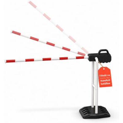 alldoro Verkehrsschranke für Kinder, 110 x 68 cm groß, manuell verstellbar stabil durch befüllbaren Standfuß, Outdoor Spielzeug-Schranke, Kita, Verkehrserziehung, Parcours & Spiel, drinnen & draußen alldoro Verkehrsschranke für Kinder, 110 x 68 cm groß, manuell verstellbar stabil durch befüllbaren Standfuß, Outdoor Spielzeug-Schranke, Kita, Verkehrserziehung, Parcours & Spiel, drinnen & draußen