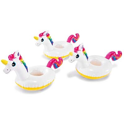 Intex 57506NP Aufblasbarer Getränkehalter Einhorn, 3 Stück, Vinyl, Weiß, 38x17x20 cm Intex 57506NP Aufblasbarer Getränkehalter Einhorn, 3 Stück, Vinyl, Weiß, 38x17x20 cm