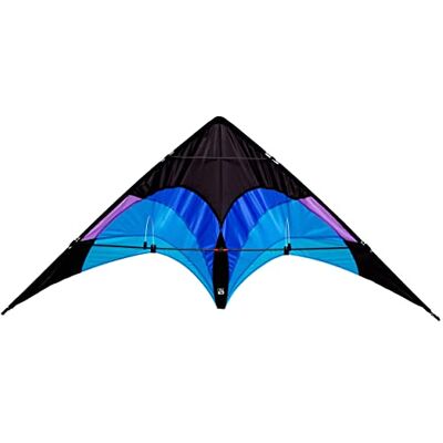 Wolkenstürmer ® Lenkdrachen Flip (blau) 2-Leiner Sportlenkdrachen Stablenkdrachen für Kinder & Einsteiger (140cm) flugfertig inkl. Polyesterleinen und Handschlaufen Wolkenstürmer ® Lenkdrachen Flip (blau) 2-Leiner Sportlenkdrachen Stablenkdrachen für Kinder & Einsteiger (140cm) flugfertig inkl. Polyesterleinen und Handschlaufen