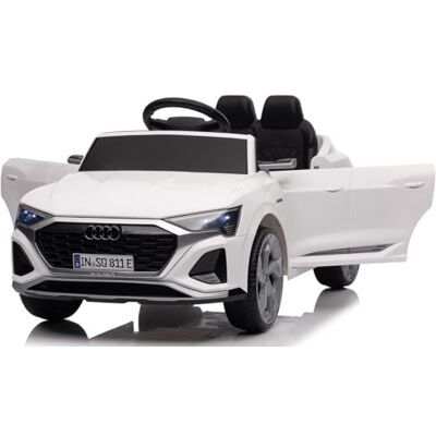 Playhouse Kinder Elektroauto Lizenz Audi SQ8 RS 4x4, Ledersitz, 4 Stoßdämpfer, Eva Räder, 12V 7ah, Bluetooth, Fernbedienung, Kinderauto Kinderfahrzeug (Weiß) Playhouse Kinder Elektroauto Lizenz Audi SQ8 RS 4x4, Ledersitz, 4 Stoßdämpfer, Eva Räder, 12V 7ah, Bluetooth, Fernbedienung, Kinderauto Kinderfahrzeug (Weiß)