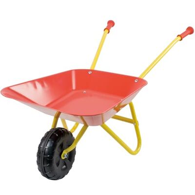 Idena Metallschubkarre für Kinder ab 6 Jahren in rot gelb, ca. 78 x 40 x 38 cm groß, ideal für Garten und Sandkasten Idena Metallschubkarre für Kinder ab 6 Jahren in rot gelb, ca. 78 x 40 x 38 cm groß, ideal für Garten und Sandkasten