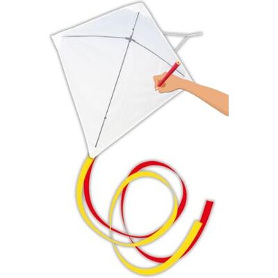GÜNTHER FLUGSPIELE 30120 Einleiner-Drachen Paint Your Kite, 4 Stück mit je ca. 69 x 69 cm, Kinderdrachen zum Bemalen, Outdoor Spielzeug für Kinder ab 4 Jahren, inkl. Griff und Drachenschnur GÜNTHER FLUGSPIELE 30120 Einleiner-Drachen Paint Your Kite, 4 Stück mit je ca. 69 x 69 cm, Kinderdrachen zum Bemalen, Outdoor Spielzeug für Kinder ab 4 Jahren, inkl. Griff und Drachenschnur
