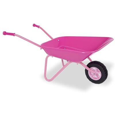Relaxdays Schubkarre Kinder, rutschfeste Griffe, HBT: 43x74x36 cm, Metall, Kunststoff, Kinder-Scheibtruhe, rosa/schwarz Relaxdays Schubkarre Kinder, rutschfeste Griffe, HBT: 43x74x36 cm, Metall, Kunststoff, Kinder-Scheibtruhe, rosa/schwarz