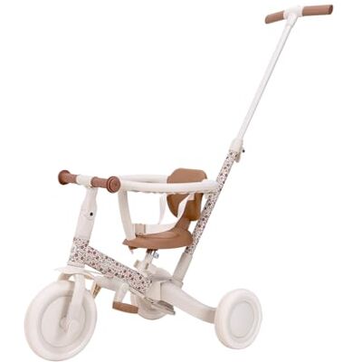 Little Dutch 4-in-1 Dreirad mit Schubstange Laufrad Sunny Flower Offwhite Little Dutch 4-in-1 Dreirad mit Schubstange Laufrad Sunny Flower Offwhite
