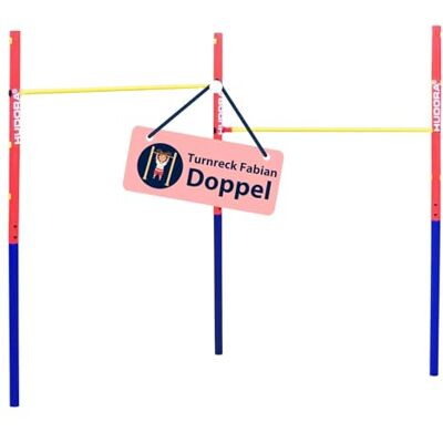 HUDORA Turnreck Fabian Standard/Pro einfache/doppelte Turnstange für Kinder & Erwachsene 4-Fach höhenverstellbare Gymnastikstange belastbare Outdoor-Fitnessstange für bis zu 100kg HUDORA Turnreck Fabian Standard/Pro einfache/doppelte Turnstange für Kinder & Erwachsene 4-Fach höhenverstellbare Gymnastikstange belastbare Outdoor-Fitnessstange für bis zu 100kg