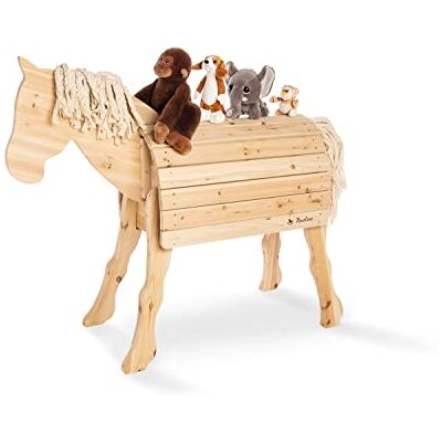 PINOLINO Holzpferd Niels für Draußen von Spielpferd und Pferd zum Reiten für Kinder Kreativität, Fantasie, Motorik naturbelassenes XL Holz Pferd mit Mähne Voltigierpferd PINOLINO Holzpferd Niels für Draußen von Spielpferd und Pferd zum Reiten für Kinder Kreativität, Fantasie, Motorik naturbelassenes XL Holz Pferd mit Mähne Voltigierpferd