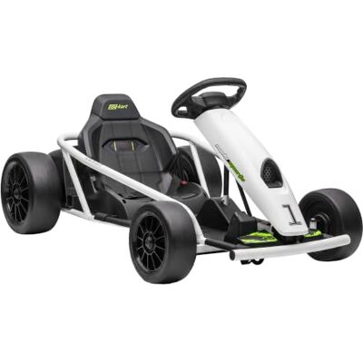 HOMCOM 24 V Elektro Go-Kart Kinder 13 Km/h Gokart mit Drift-Funktion Weiß Drift-Kart mit 2 Motoren verstellbarem Sitz Sanftanlauf, Musik & Hupe, Kinderauto Kinderfahrzeug für 8–12 Jahre HOMCOM 24 V Elektro Go-Kart Kinder 13 Km/h Gokart mit Drift-Funktion Weiß Drift-Kart mit 2 Motoren verstellbarem Sitz Sanftanlauf, Musik & Hupe, Kinderauto Kinderfahrzeug für 8–12 Jahre