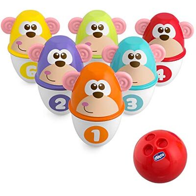 Chicco Monkey Strike Bowling-Set - Kindgerechtes, Leicht, Einfach aufzubauen - Bowling-Set Chicco Monkey Strike Bowling-Set - Kindgerechtes, Leicht, Einfach aufzubauen - Bowling-Set