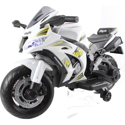 Playhouse Kinder Elektro Motorrad MBT, Ledersitz, Eva Räder, 12V 7ah Kinderauto Kinderfahrzeug (Weiß) Playhouse Kinder Elektro Motorrad MBT, Ledersitz, Eva Räder, 12V 7ah Kinderauto Kinderfahrzeug (Weiß)