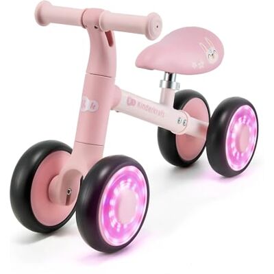 Kinderkraft Cutie Flash Laufrad, Lernlaufrad, Kinderlaufrad, Lauflernrad ohne Pedale, Räder mit LED-Lichtern, Modernes Design, Sichere Konstruktion, für Kinder ab 1 Jahr, Rosa Kinderkraft Cutie Flash Laufrad, Lernlaufrad, Kinderlaufrad, Lauflernrad ohne Pedale, Räder mit LED-Lichtern, Modernes Design, Sichere Konstruktion, für Kinder ab 1 Jahr, Rosa