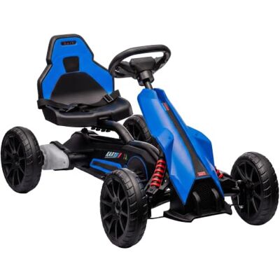 HOMCOM Kinder Elektro Gokart 12 V 3-5km/h Go Kart für 3-8 Jahre, Blau 2-Fach Verstellbarer Modus, verstellbarem Sitz, Sicherheitsgurt, Lenkrad, Kinderfahrzeug HOMCOM Kinder Elektro Gokart 12 V 3-5km/h Go Kart für 3-8 Jahre, Blau 2-Fach Verstellbarer Modus, verstellbarem Sitz, Sicherheitsgurt, Lenkrad, Kinderfahrzeug