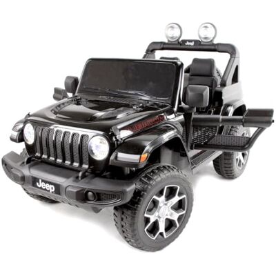 Playhouse Lizenz Jeep Wrangler® Rubicon Off Road 4x4-180W, Lizenz, Ledersitz, 4 Stoßdämpfer, Eva Räder, 12V 14ah, Fernbedienung,Kinder Elektroauto, Kinderauto Kinderfahrzeug (Schwarz) Playhouse Lizenz Jeep Wrangler® Rubicon Off Road 4x4-180W, Lizenz, Ledersitz, 4 Stoßdämpfer, Eva Räder, 12V 14ah, Fernbedienung,Kinder Elektroauto, Kinderauto Kinderfahrzeug (Schwarz)