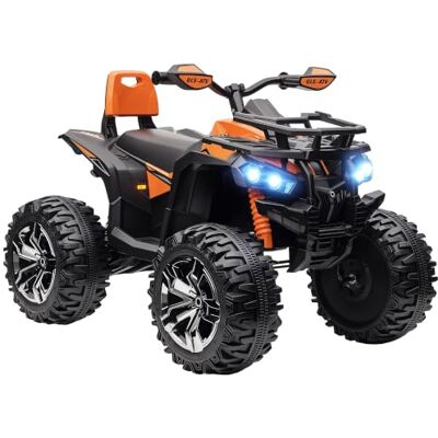 HOMCOM Elektro Quad für Kinder 12V 10Ah mit 2 Motor für 3-5 Jahre Orange Kinder Quad, Vorwärts-, Rückwärtsfunktion, USB-Anschluss, MP3-Musikplayer, Kinderfahrzeug mit Scheinwerfer, 3-8 km/h HOMCOM Elektro Quad für Kinder 12V 10Ah mit 2 Motor für 3-5 Jahre Orange Kinder Quad, Vorwärts-, Rückwärtsfunktion, USB-Anschluss, MP3-Musikplayer, Kinderfahrzeug mit Scheinwerfer, 3-8 km/h