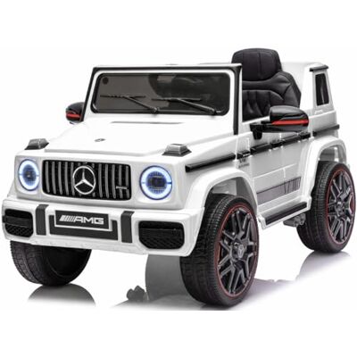 Playhouse Kinder Elektroauto Mercedes G63 AMG 4x4 180 Watt, 12V 9ah !!, Ledersitz, 4 Motoren, Eva Räder, Fernbedienung 2.4G, Kinderauto Kinderfahrzeug (Weiß) Playhouse Kinder Elektroauto Mercedes G63 AMG 4x4 180 Watt, 12V 9ah !!, Ledersitz, 4 Motoren, Eva Räder, Fernbedienung 2.4G, Kinderauto Kinderfahrzeug (Weiß)