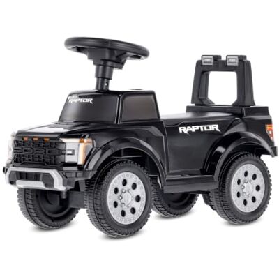 sun baby Rutschauto ab 1 Jahr – Ford Raptor – große Geländereifen, LED-Lichter, Sitz mit Rückenlehne und Stauraum, bis 25 kg, Schwarz sun baby Rutschauto ab 1 Jahr – Ford Raptor – große Geländereifen, LED-Lichter, Sitz mit Rückenlehne und Stauraum, bis 25 kg, Schwarz