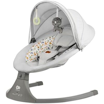 Kinderkraft LUMI 2 Babywippe, Elektrische Babyschaukel, Von der Geburt bis 9 Monate, Höhenverstellbar, 5 Schaukelmodi, 12 Melodien, Bogen mit Spielzeug, Dunkelgrau Kinderkraft LUMI 2 Babywippe, Elektrische Babyschaukel, Von der Geburt bis 9 Monate, Höhenverstellbar, 5 Schaukelmodi, 12 Melodien, Bogen mit Spielzeug, Dunkelgrau