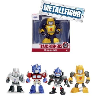 Jada Toys Transformers Figur (1 Stück) 1 von 4 Sammelfiguren (Bumblebee, Optimus, Megatron) aus Metall für Film-Fans & Kinder ab 8 Jahre, Auswahl per Zufallslos, 6,5 cm, Welle 1 Jada Toys Transformers Figur (1 Stück) 1 von 4 Sammelfiguren (Bumblebee, Optimus, Megatron) aus Metall für Film-Fans & Kinder ab 8 Jahre, Auswahl per Zufallslos, 6,5 cm, Welle 1
