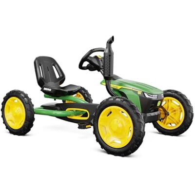 BERG Buddy John Deere Pedal Gokart Kinderfahrzeug ab 3 Jahre Tretfahrzeug mit hohem Sicherheitsstandard Luftreifen und Freilauf Verstellbarer Sitz BERG Buddy John Deere Pedal Gokart Kinderfahrzeug ab 3 Jahre Tretfahrzeug mit hohem Sicherheitsstandard Luftreifen und Freilauf Verstellbarer Sitz