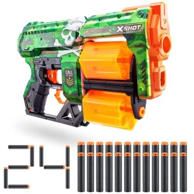 XSHOT Skins Dread, Camo, Schaumstoffdart-Blaster (24 Darts) XSHOT Skins Dread, Camo, Schaumstoffdart-Blaster (24 Darts)