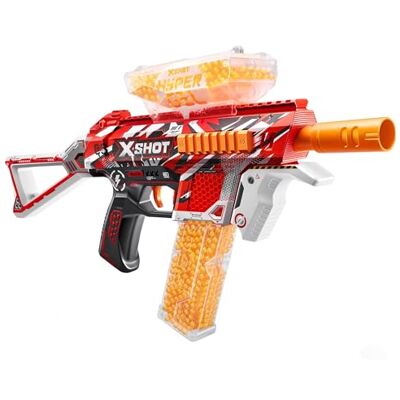 XSHOT X-Shot Hyper Blaster Trace Fire mit 2500 Hyper-Gel-Kugeln, Schutzbrille, Akku-Pack & Ladegerät XSHOT X-Shot Hyper Blaster Trace Fire mit 2500 Hyper-Gel-Kugeln, Schutzbrille, Akku-Pack & Ladegerät