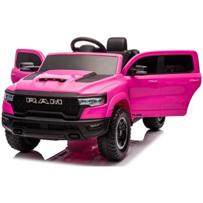 Playhouse Dodge RAM 1500, 2 Motoren 90W, Bluetooth, Schlüssel, 4 Stoßdämpfer, Eva Räder, 12V 9ah, Fernbedienung, Kinderauto Kinderfahrzeug Kinder Elektroauto (Rosa) Playhouse Dodge RAM 1500, 2 Motoren 90W, Bluetooth, Schlüssel, 4 Stoßdämpfer, Eva Räder, 12V 9ah, Fernbedienung, Kinderauto Kinderfahrzeug Kinder Elektroauto (Rosa)